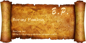Boray Pamina névjegykártya